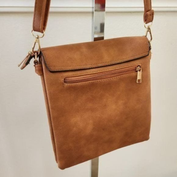 COPY - Brown Faux Leather Handbag / Purse Crossbody or Shoulder - Picture 12 of 12